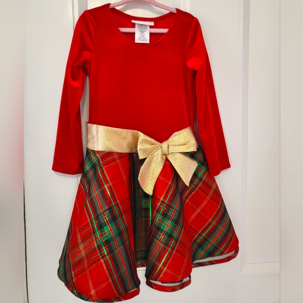 Christmas dress size 4 by Bonnie Jean-Macy's.